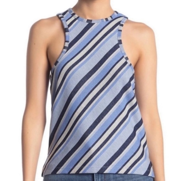 Free People Women’s Sidelines Tank NWOT Size Large - Navy - Picture 3 of 7